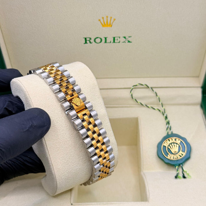 Two Tone Watch With Jubilee Chain & Crown Lock (multi colors)