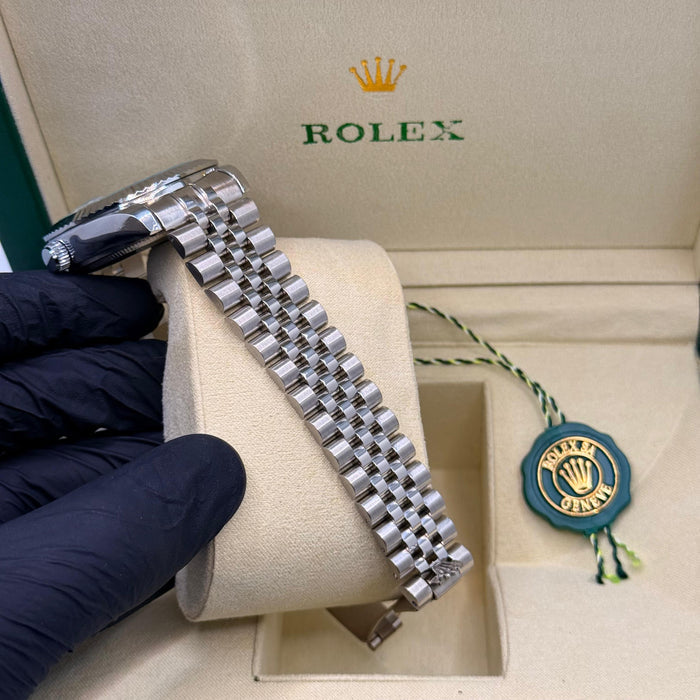 Two-Tone Silver Dial Watch With Jubilee Chain & Butterfly Lock