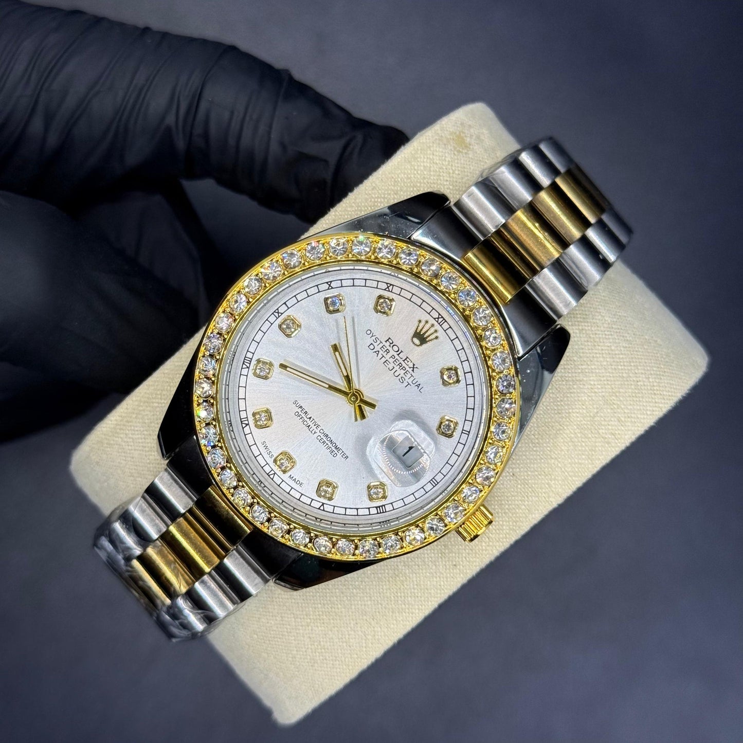 Datejust Two-Tone Diamond Bezel Watch