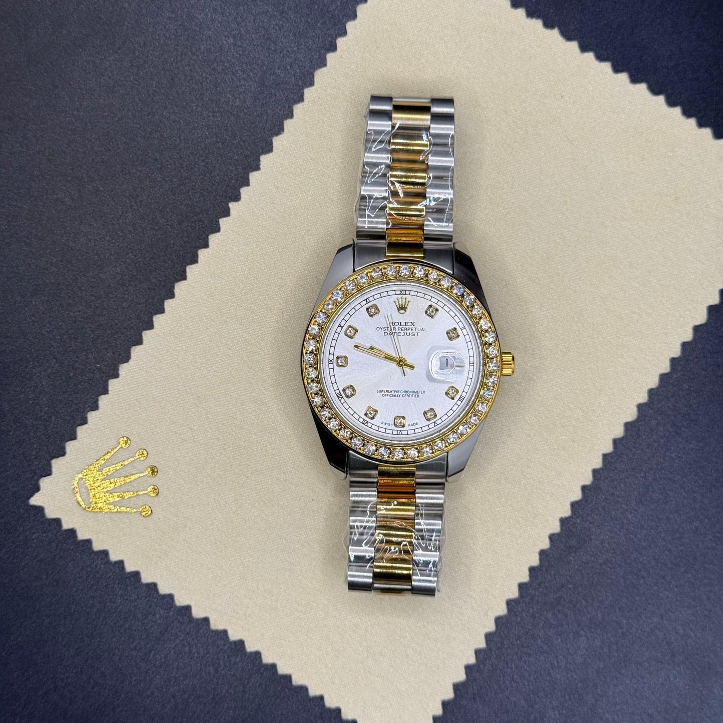 Datejust Two-Tone Diamond Bezel Watch